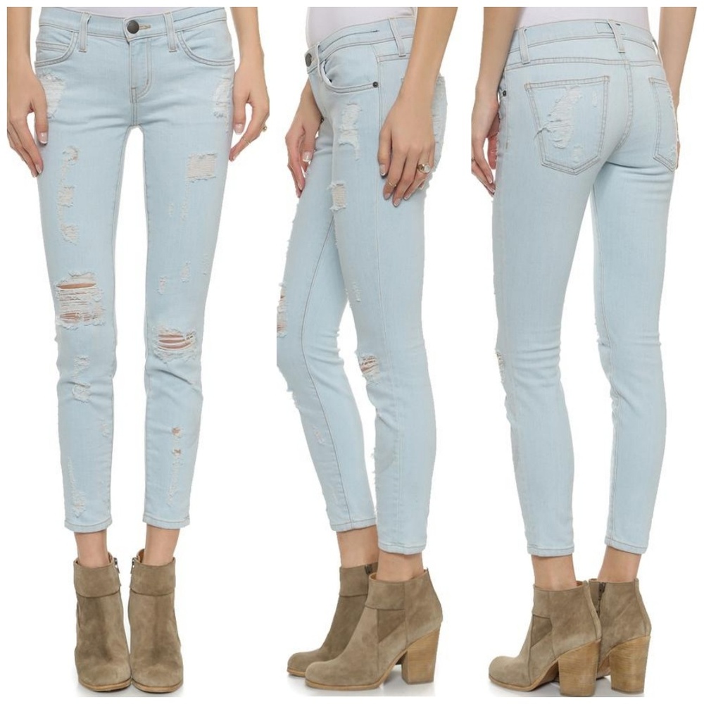 CURRENT/ ELLIOT Stilleto Destroyed Skinny Jeans